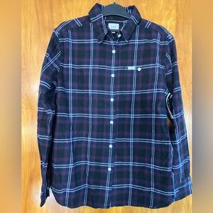 Lee Women’s All Purpose Shirt Black and Burgundy Plaid